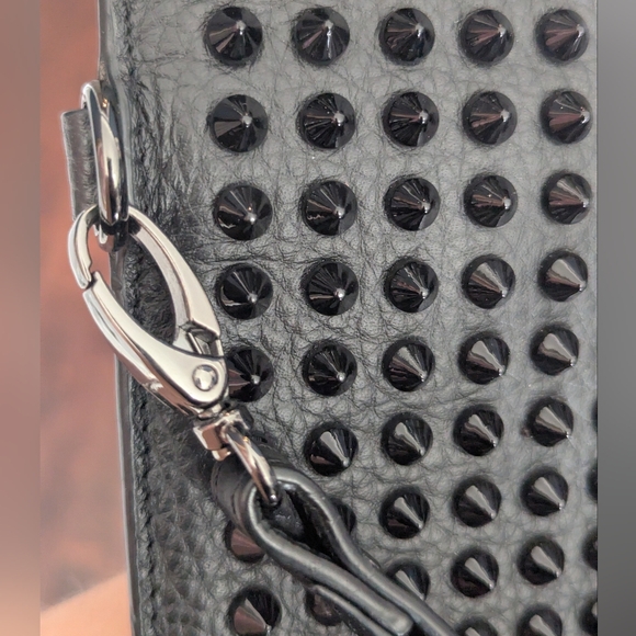 Christian Louboutin Black Studded Clutch - Picture 8 of 10